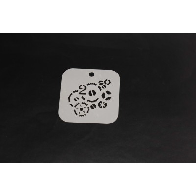 2055 Clock Gears Re-Usable Stencil