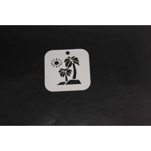 2071 Tropical Island Re-Usable Stencil