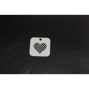 2083 Mermaid Heart Re-Usable Stencil