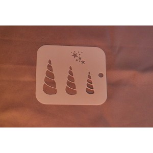 3000 Unicorn Horn Trio Re-Usable Stencil