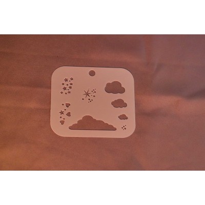 3004 Clouds & Stars Re-Usable Stencil