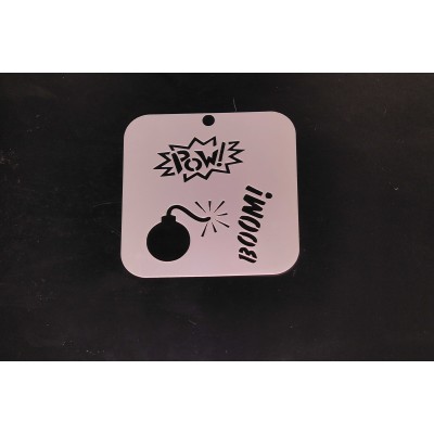 3020 Comic Book Words Re-Usable Stencil