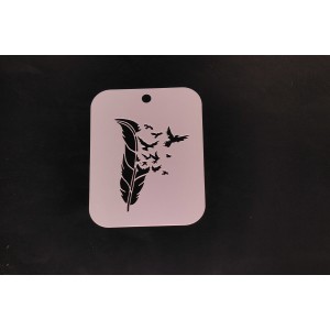 3022 Eagle Feather Re-Usable Stencil