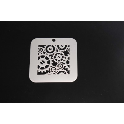 3038 Gears Texture Re-Usable Stencil