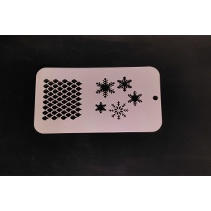 4026 Snow Flakes & Dragon Scales Re-Usable Stencil