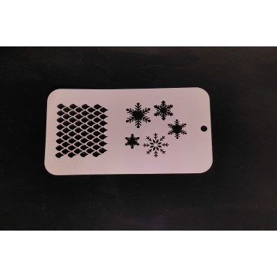 4026 Snow Flakes & Dragon Scales Re-Usable Stencil