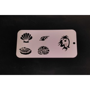 4027 Mermaid & Shells Re-Usable Stencil