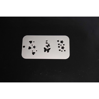4054 Hearts, Butterflies & Stars Re-Usable Stencil