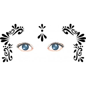 Arabian Princess face painting stencil set Arabian Princess face painting stencil set