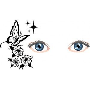 Butterfly side 1 face painting stencil Butterfly side 1 face painting stencil