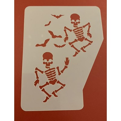 Skeleton reusable  face painting stencil 