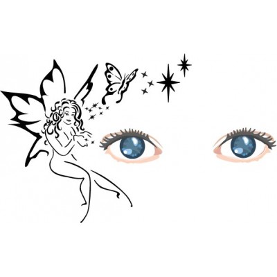 fairy 2 face painting stencil
