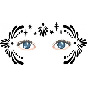 Fantasy face painting stencil
