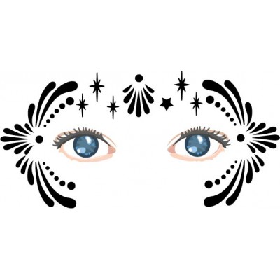 Fantasy face painting stencil