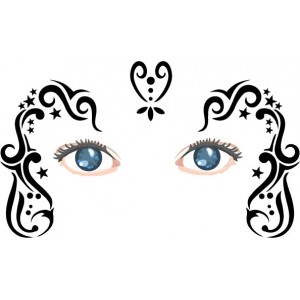 Galactica face painting stencils