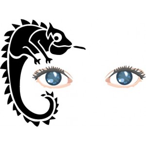 Gecko face painting stencil