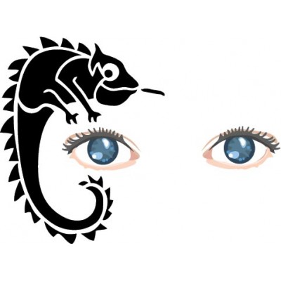 Gecko face painting stencil