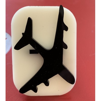 047 Airplane Glitter Stamp