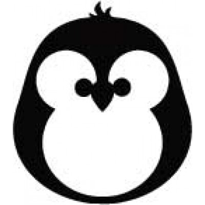 110 penguin Glitter Stamp