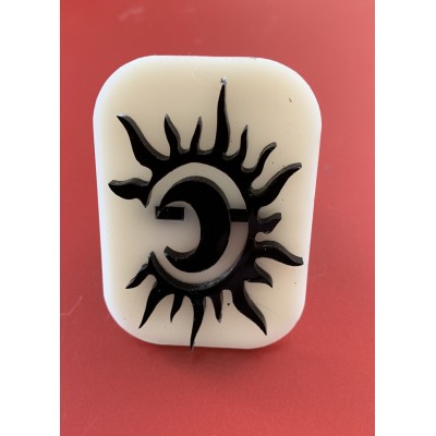 057 Sun and Moon Glitter Stamp