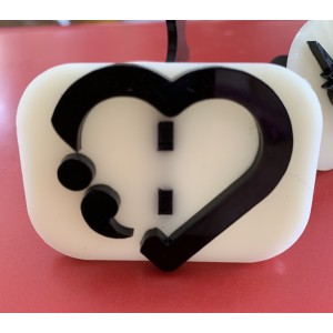 067 Heart 3 Glitter Stamp