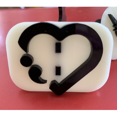 067 Heart 3 Glitter Stamp