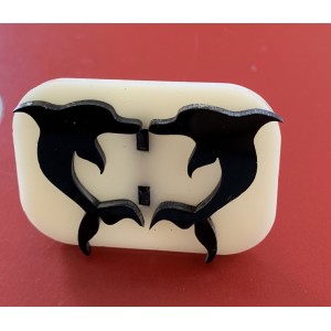 012 Dolphin 2 Glitter Stamp 012 Dolphin 2 Glitter Stamp