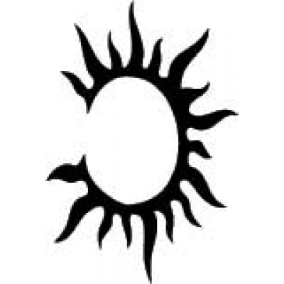 060 Sun Glitter Stamp