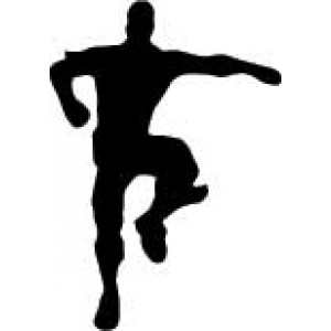 076 dancer Glitter Stamp