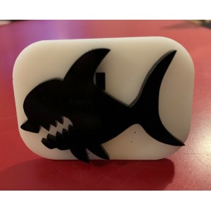 084 shark reusable glitter stamp