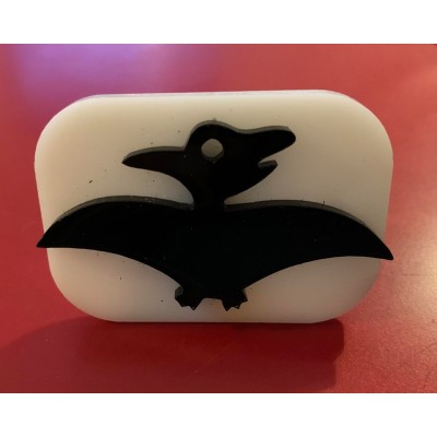 086 prehistoric bird / dinosaur reusable glitter stamp