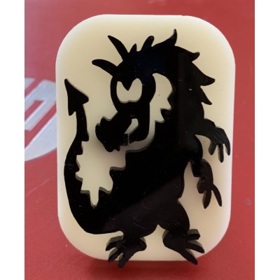 048 Dragon Glitter Stamp