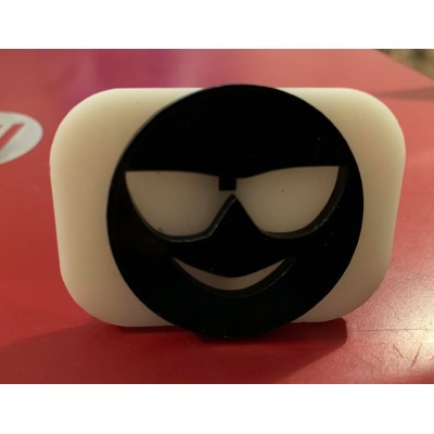 091 emoji / smiley face reusable glitter stamp