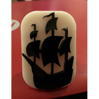 094 pirate ship reusable Glitter Stamp