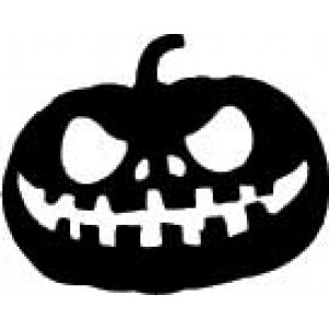 095 bad pumpkin Glitter Stamp