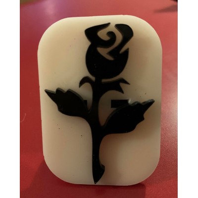 097 rose reusable glitter stamp