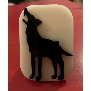 099 wolf reusable glitter stamp