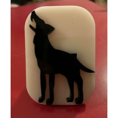 099 wolf reusable glitter stamp