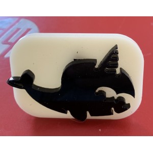071 Narwhale Glitter Stamp