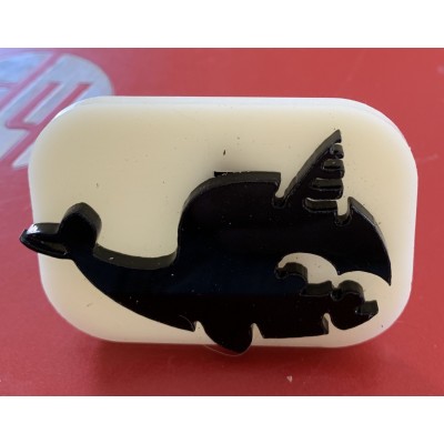 071 Narwhale Glitter Stamp