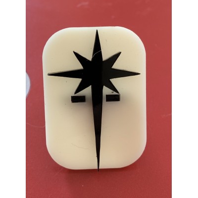 039 North Star Glitter Stamp