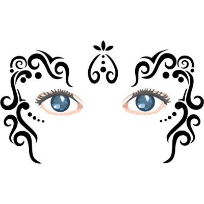 Mardi Gras face painting stencil