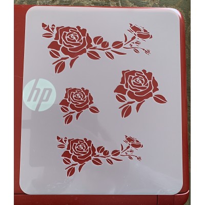 Roses tattoo stencil