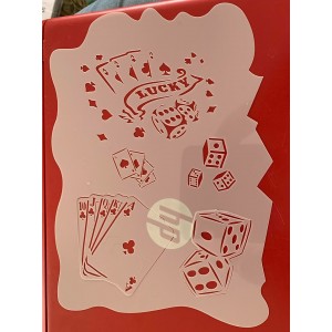 Lucky 7 Gambling tattoo sleeve stencil Lucky 7 Gambling tattoo sleeve stencil