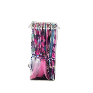 0001 small hair braid stand with 50 braids and tools