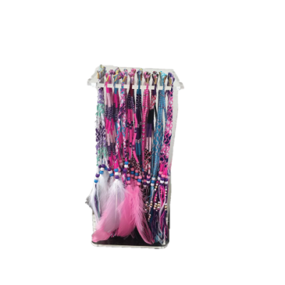 0001c small hair braid stand with 100 braids and tools