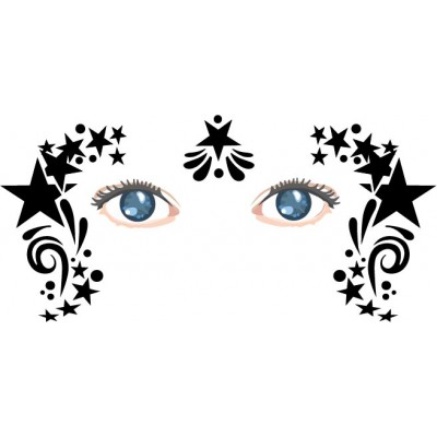 Star face painting stencil