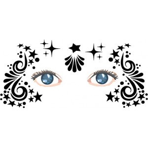 star swirl face painting stencil star swirl face painting stencil