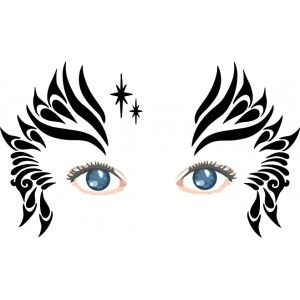 Tribal Queen face painting stencil Tribal Queen face painting stencil