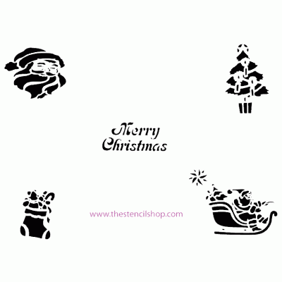 christmas pack 1 5 reusable stencils 